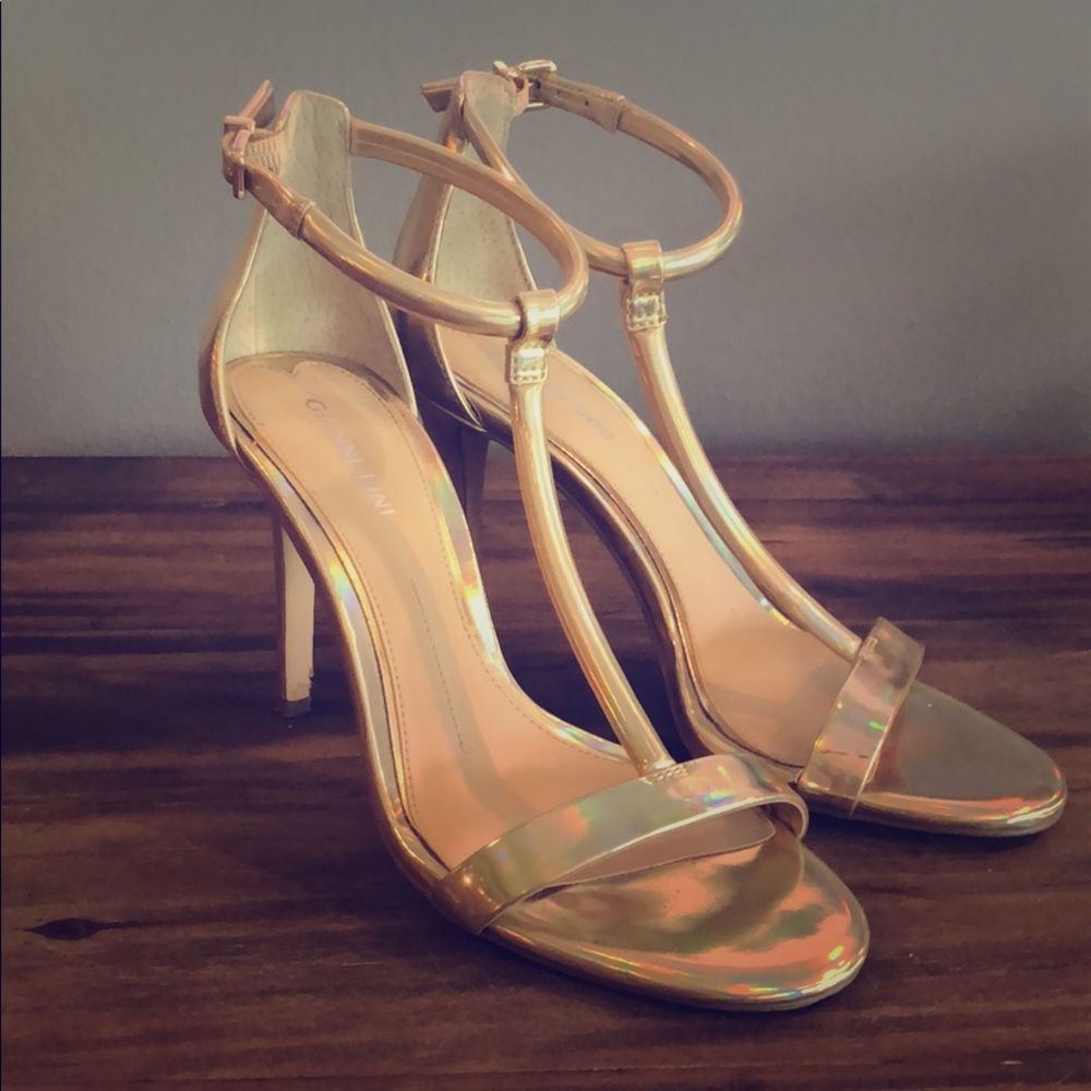 Gold Iridescent Gianni Bini Heels - Worn Twice
